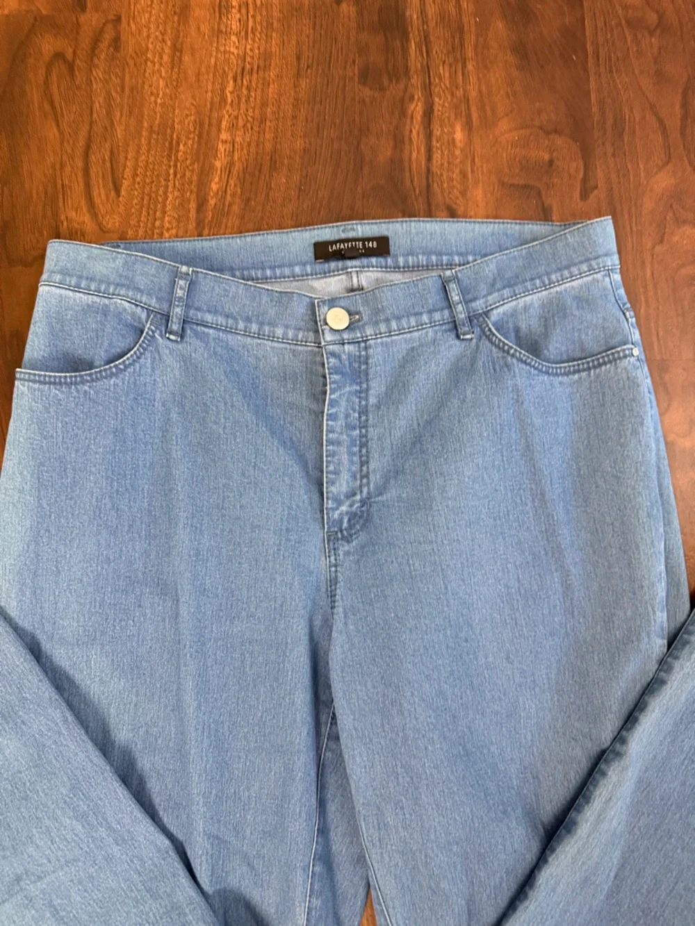 Lafayette 148 Light Blue Straight-Leg Jeans - Picture 6 of 8